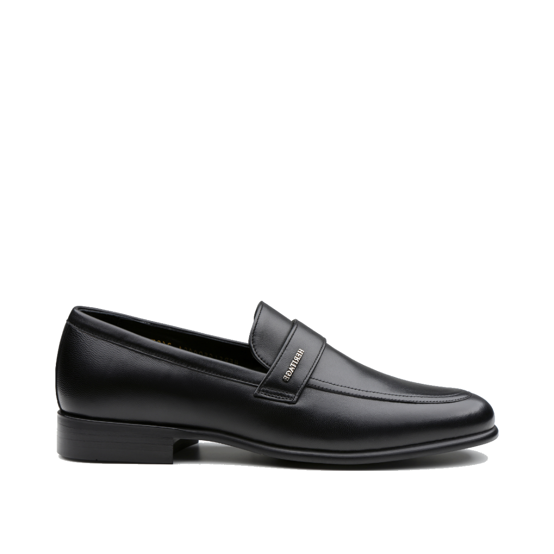 헤리티지 남성 레터링장식 로퍼 블랙