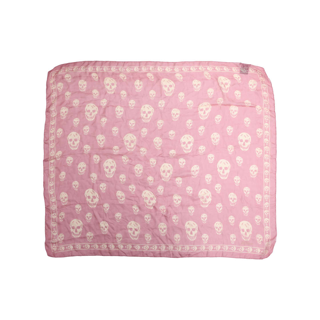ITBAEB7VFVCG Alexander McQueen Skull Silk Scarf - Pink