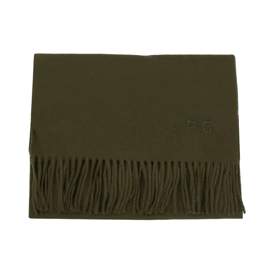 WOAFE-M15171-KAG A.P.C. Ambroise Brodee Muffler Dark Green