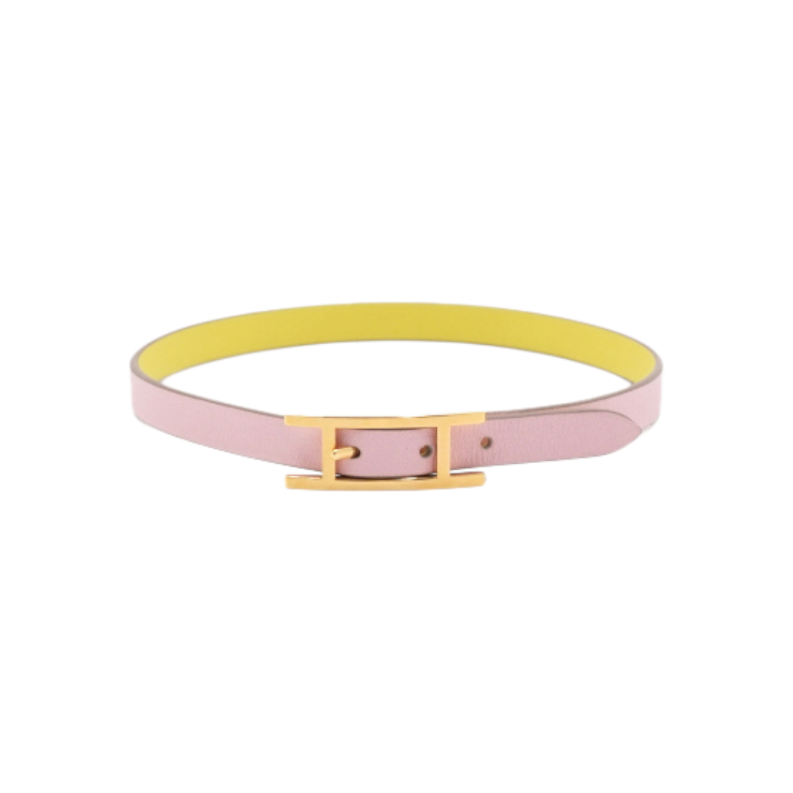 에르메스 BEHAPI 비 하피 투톤 레더 더블투어 리버시블 스트랩 여성 팔찌aa56877(Hermes Be Hapi Two-Tone Leather Double Tour Reversible Strap Bracelet) - 1