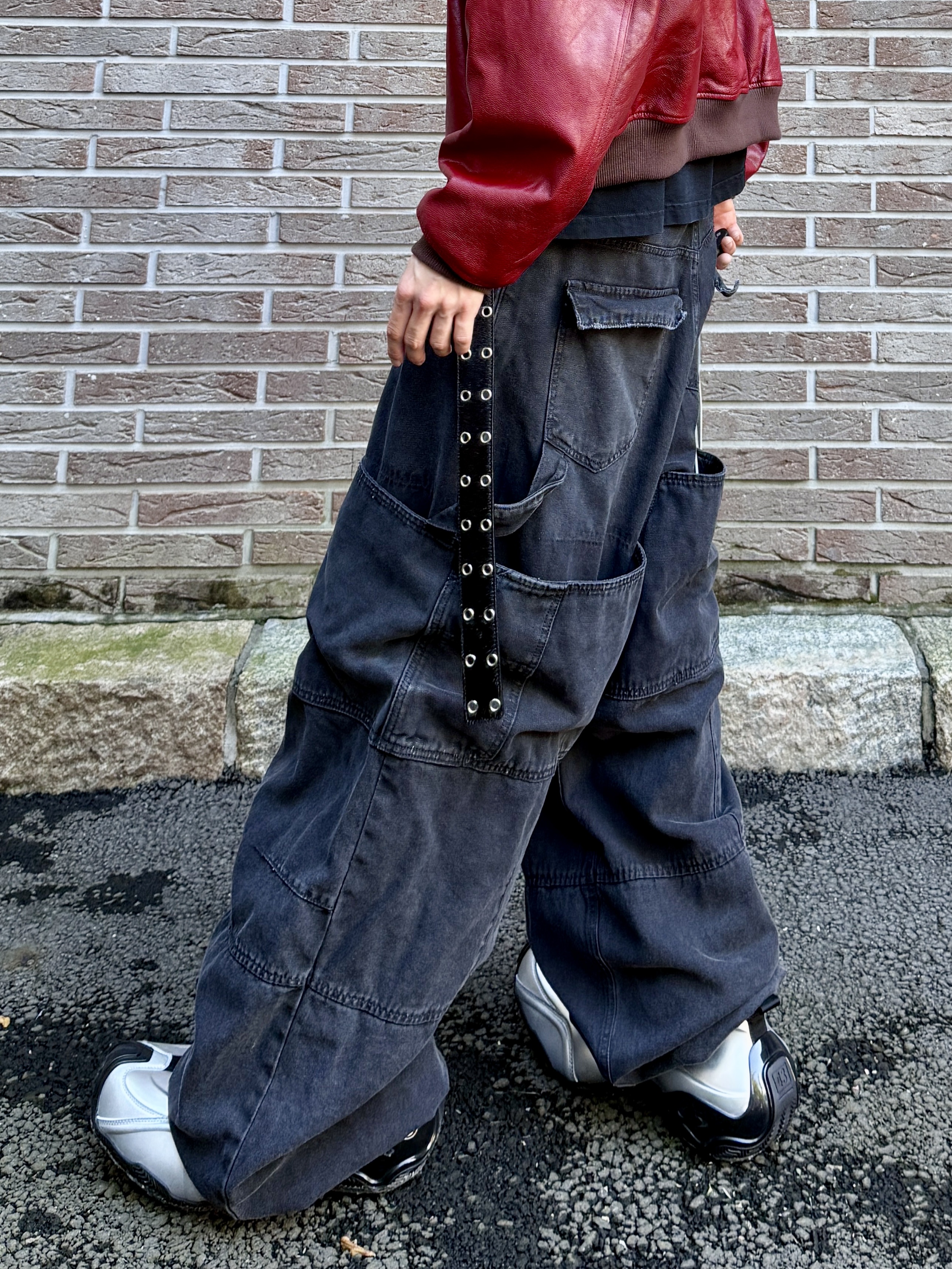 Balenciaga Basketball Sneakers Silver Black, Undermycar Hommage Embraced The Fireworks Goatskin Blouson Red - 24FW 착용 스타일 - 3