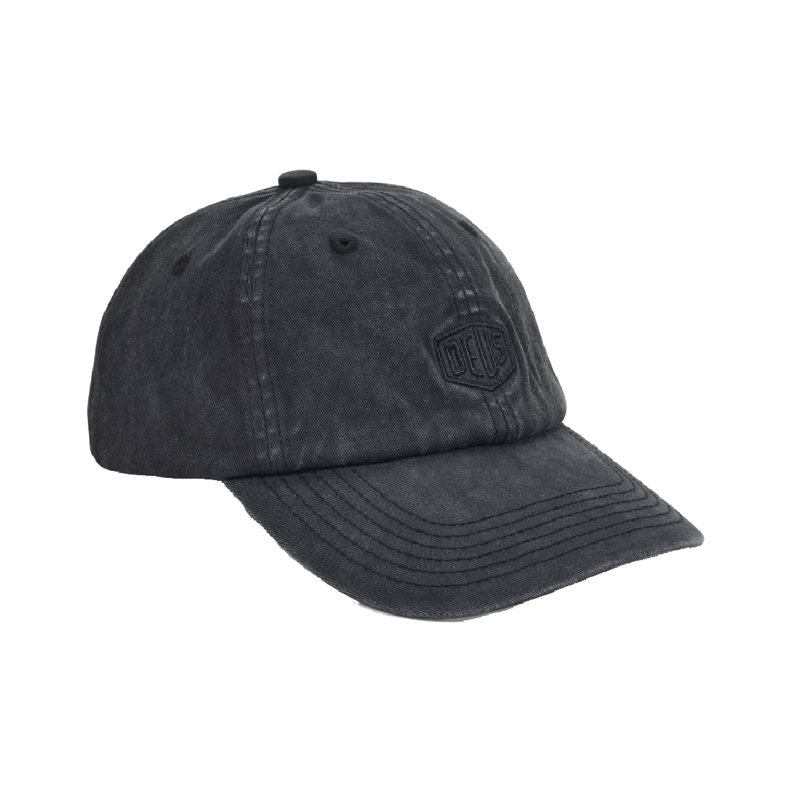 D255UHA155099 [6% 적립] Deus Ex Machina Shield Garment Dyed Dad Cap Black