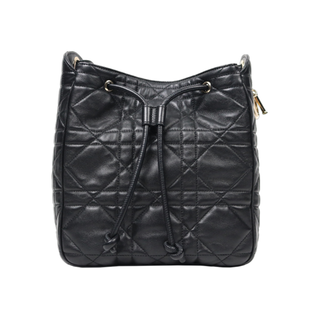 IT6IQCUOTJAQ Dior Medium Black Leather Di-Motion Bucket Bag C-A41736