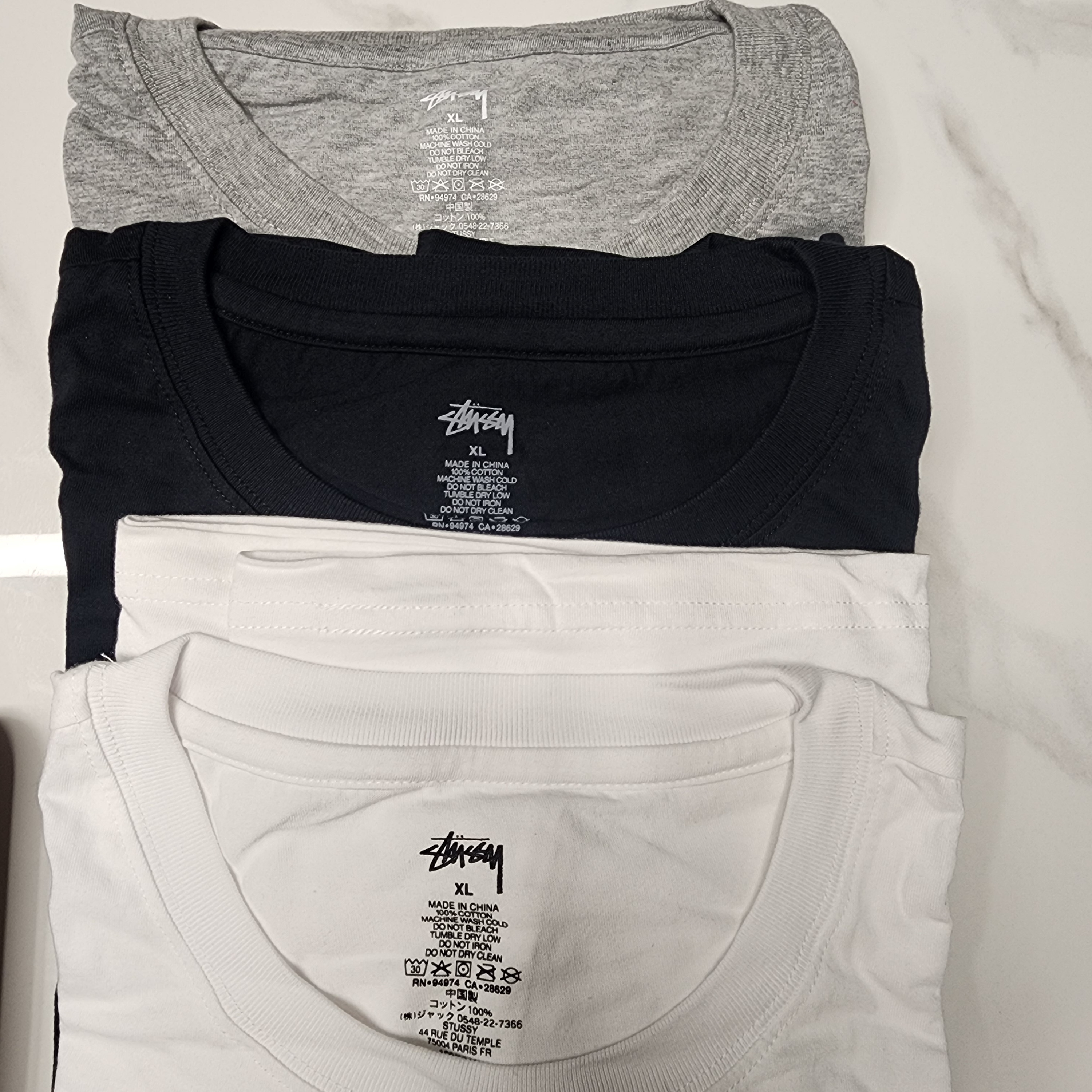 Stussy Undershirt Multi (3 Pack) 착용 스타일 - 2