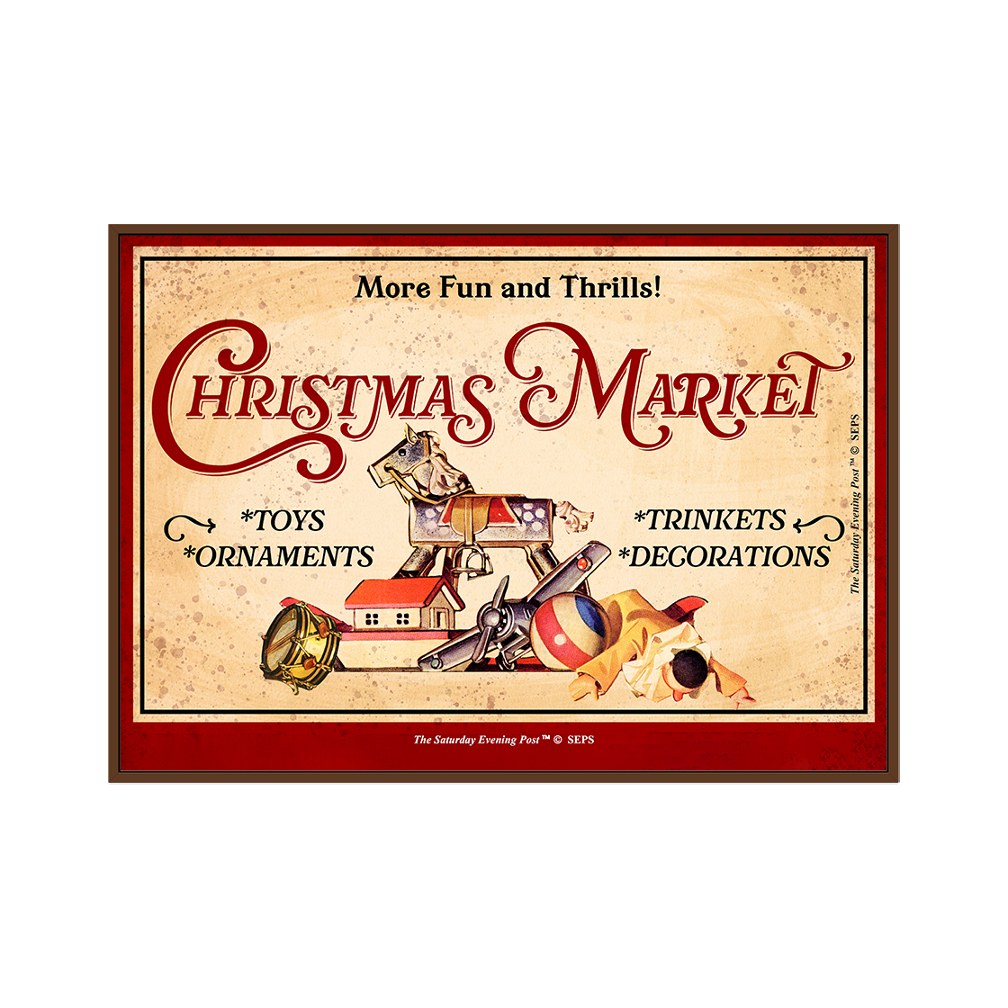 SFX3GD787A The Saturday Evening Post Framed Poster_Christmas Market