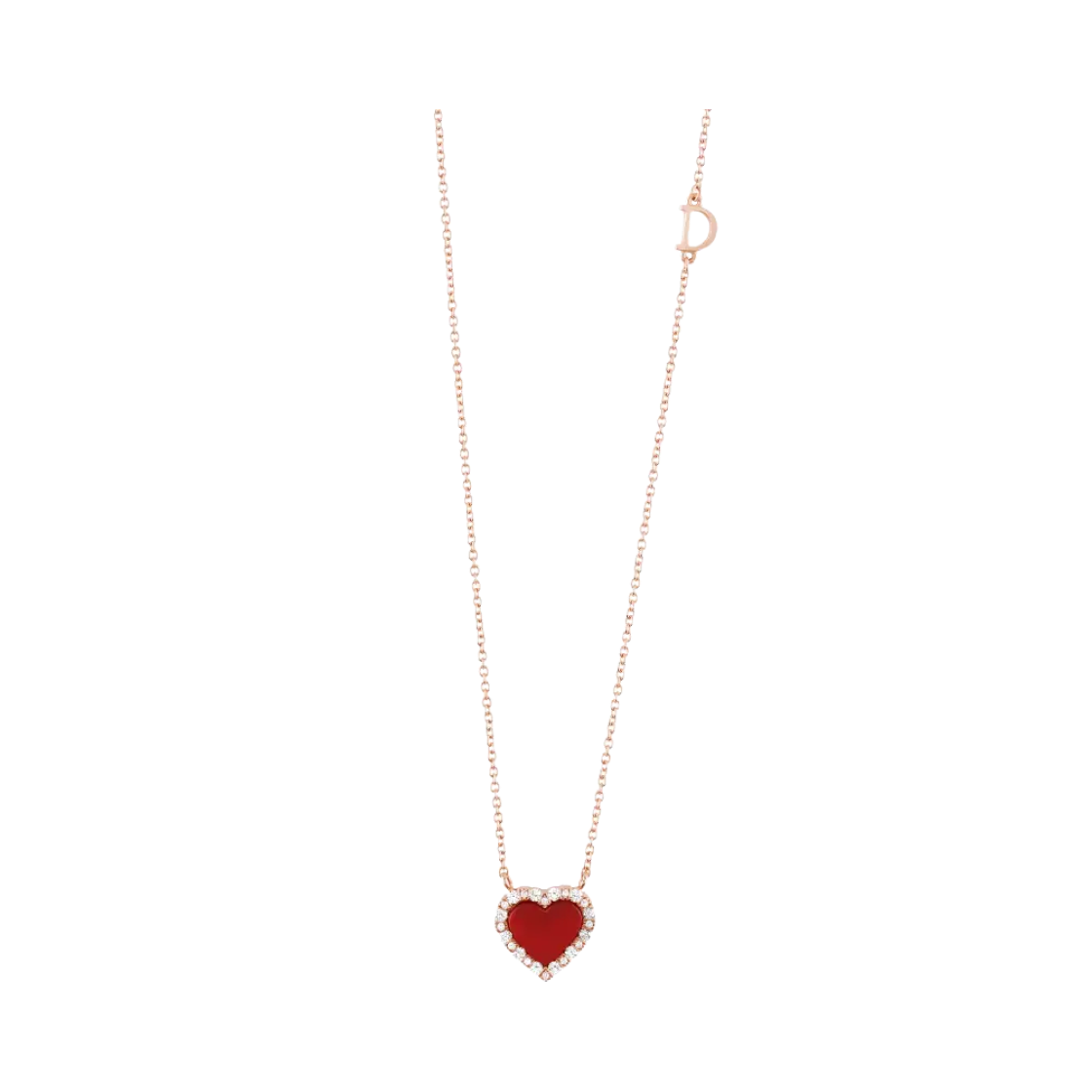 (W) 다미아니 벨에포크 다이아몬드 네클리스 핑크 골드 카넬리안((W) Damiani Belle Epoque Diamonds Necklace Pink Gold Carnelian)