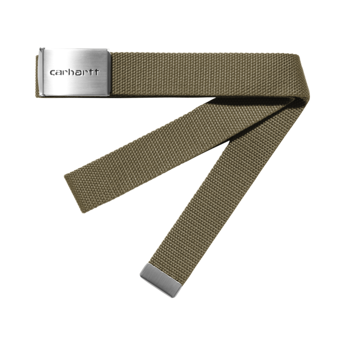 I019176-E5-XX Carhartt WIP Clip Belt Chrome Brass