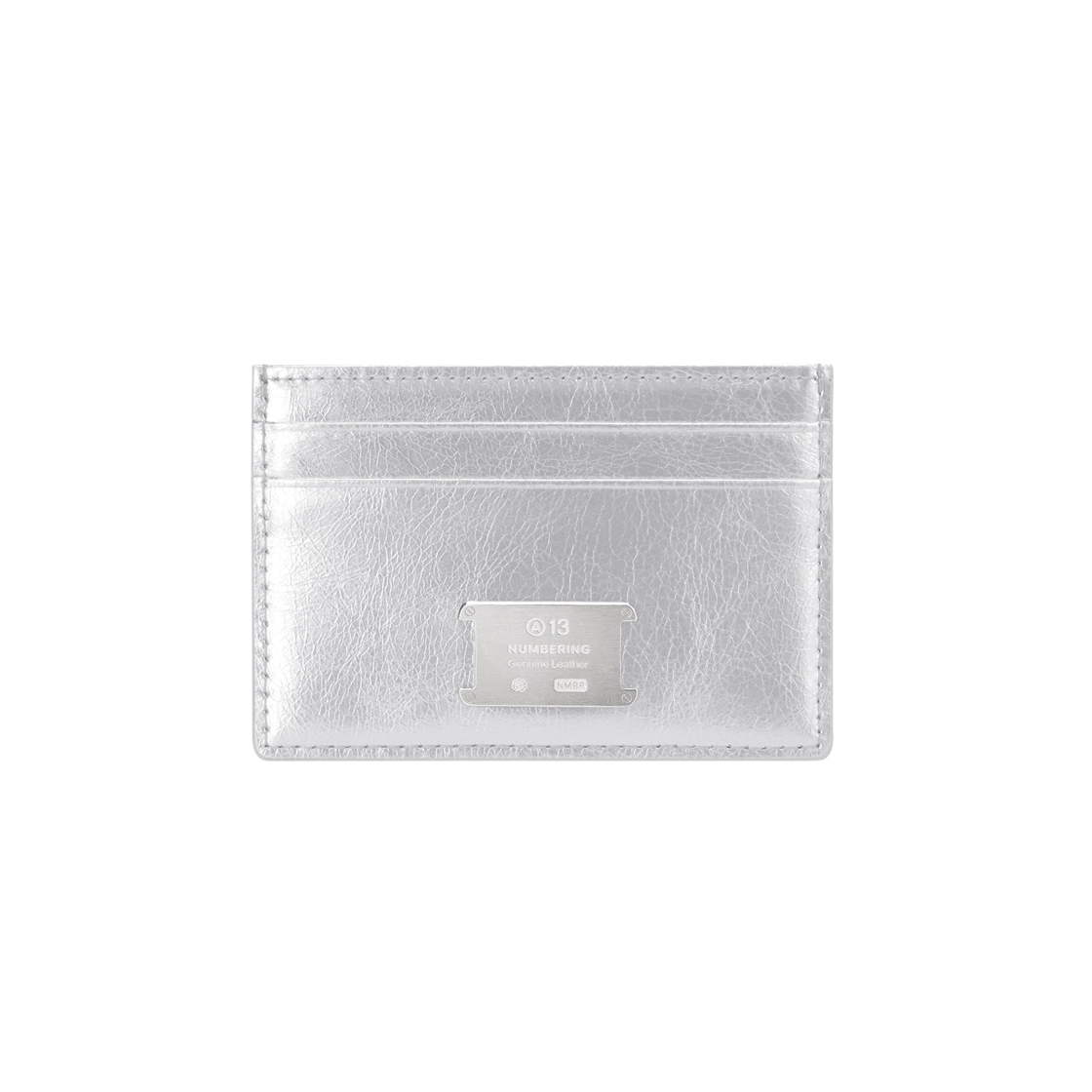 [KREAM 단독] 넘버링 #1050 크랙 레더 카드 홀더 실버([KREAM 단독] NUMBERING #1050 Cracked Leather Card Holder Silver)