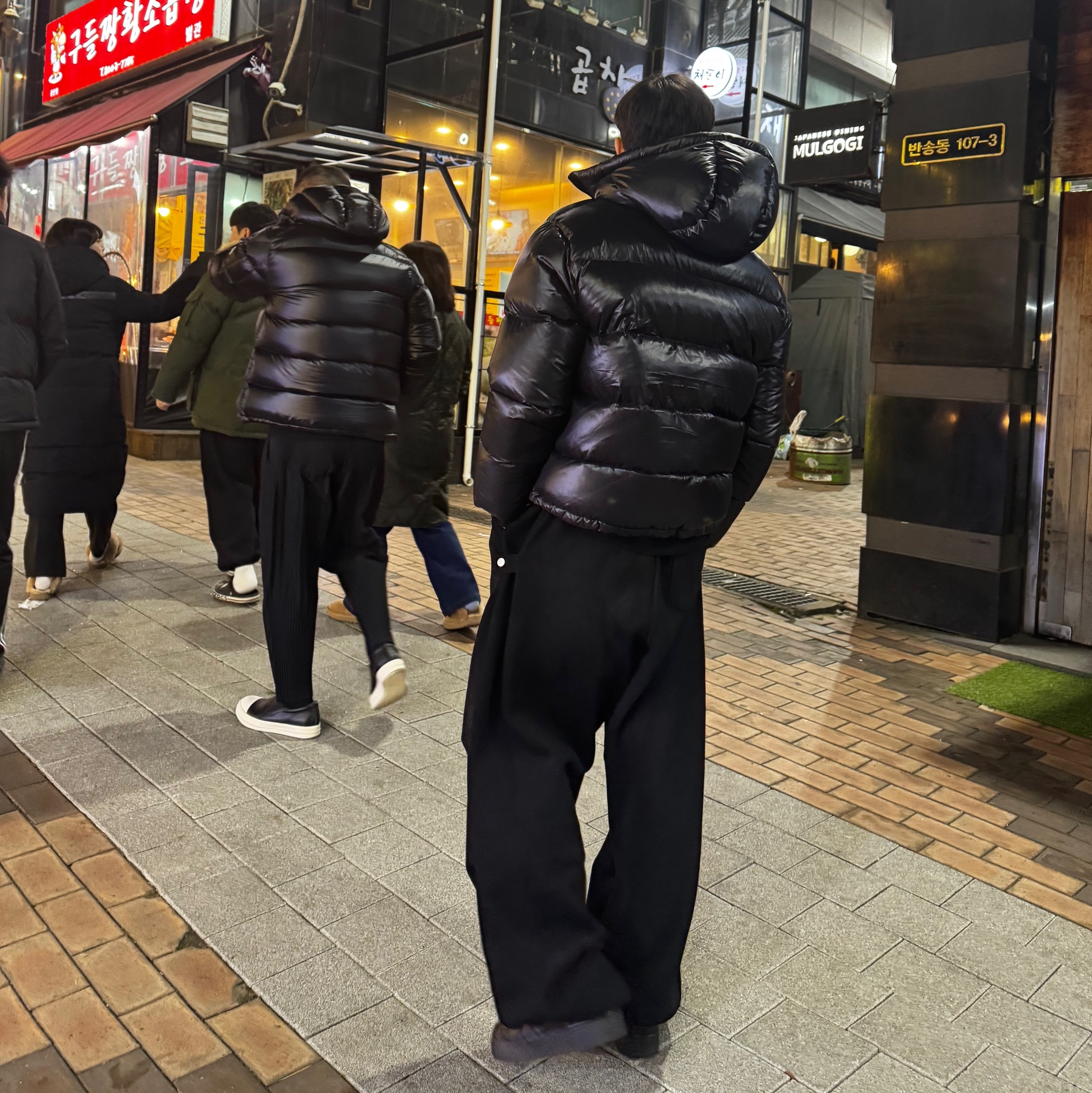 Stussy Micro Ripstop Down Parka Black 착용 스타일