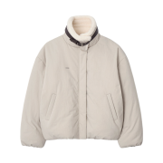 (W) Aviemuah Buckle Detail Padded Jacket Light Beige