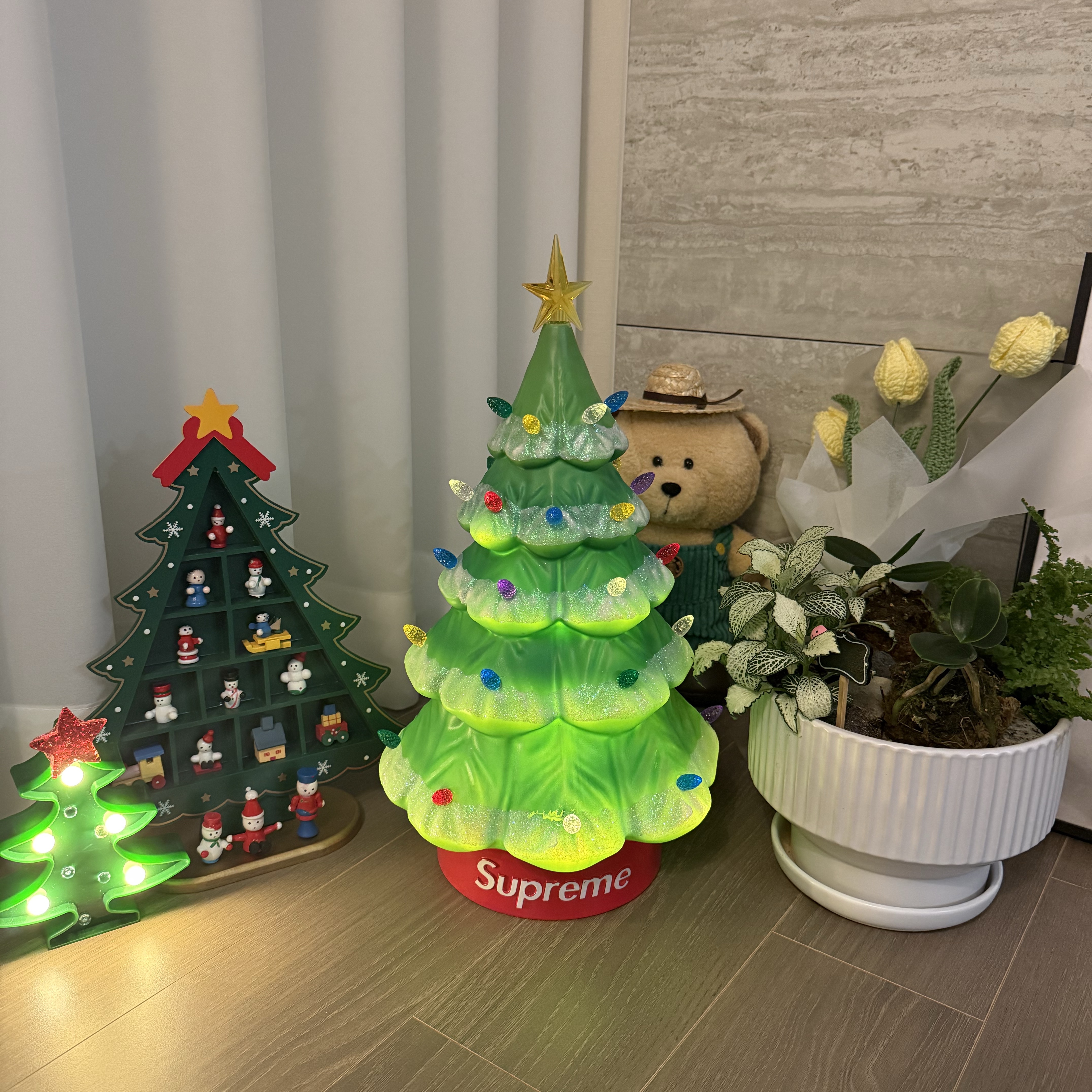 Supreme 15" Holiday Tree Green - 25FW 착용 스타일