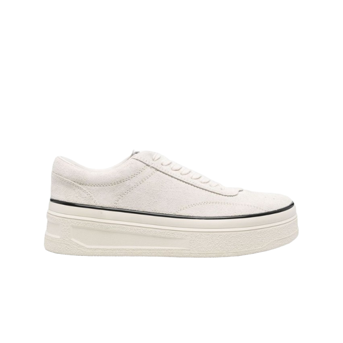 J33WS0019-P5246-100 Jil Sander Suede Low-Top Leather Sneakers White