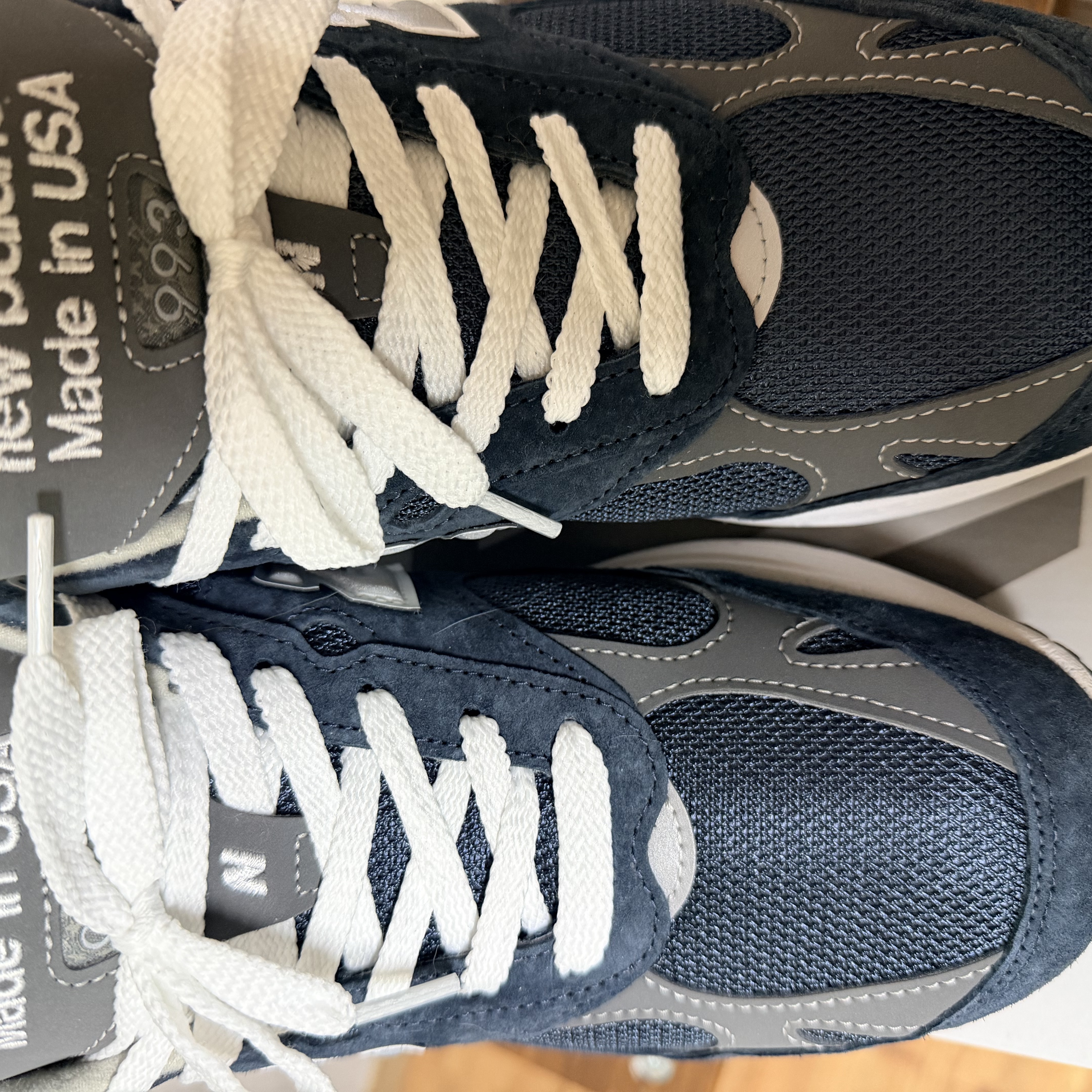 New Balance 993 Made in USA Navy - D Standard 착용 스타일