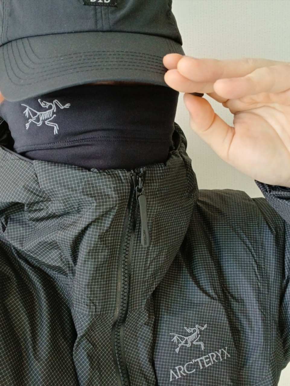 Arc'teryx Alpha Lightweight Parka Black, Arc'teryx Alpha Lightweight Parka Black 착용 스타일 - 1