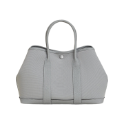 Hermes Garden Party 30 Bag Officier Negonda & Palladium Gris Pantin