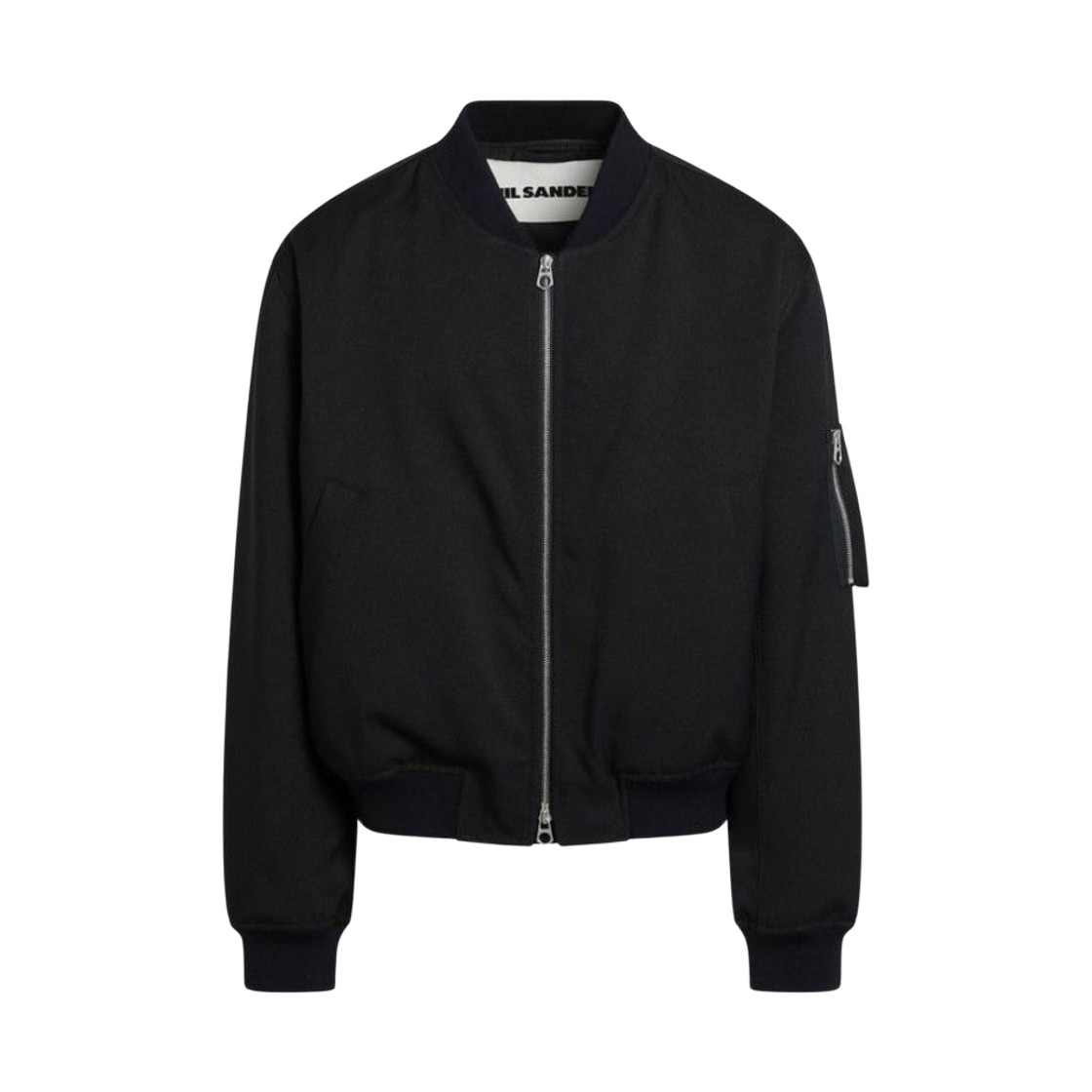 J22BN0241-J70001-402 Jil Sander Front Zip Up Bomber Jacket Navy