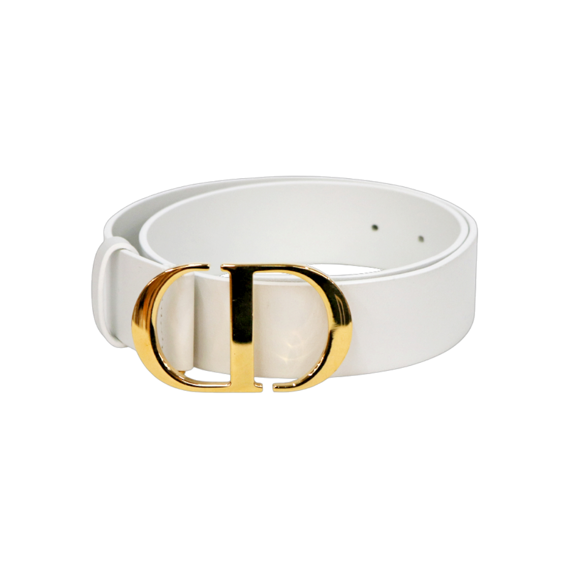 디올 화이트 레더 몽테인 벨트 C-B42481(Dior White Leather Montaigne Belt C-B42481) - 1