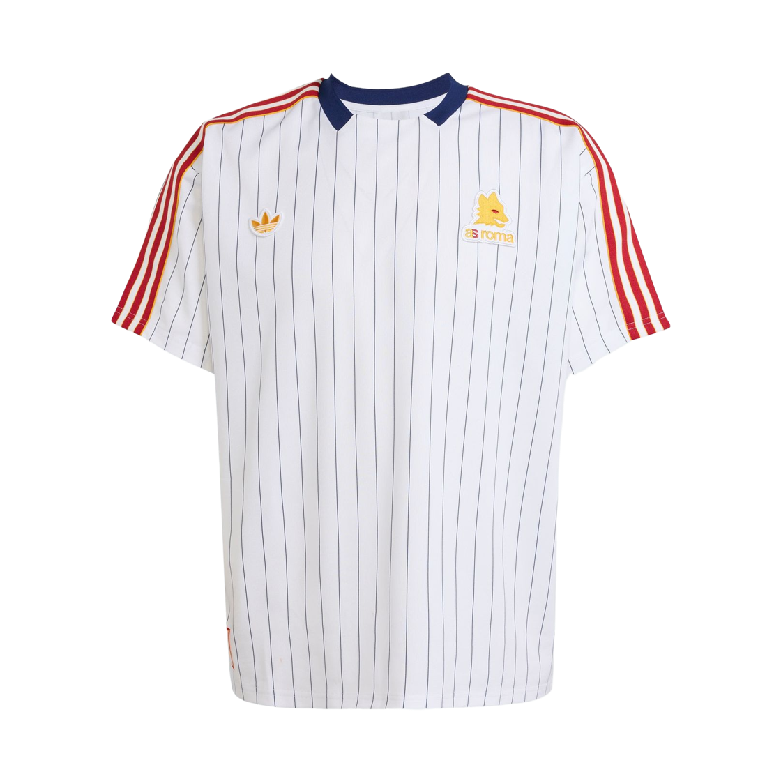 아디다스 AS 로마 테라스 아이콘 저지 화이트 다크 블루 - KR 사이즈 (논 마킹 버전)(Adidas AS Roma Terrace Icons Jersey White Dark Blue - KR Sizing (Non Marking Ver.)) - 1