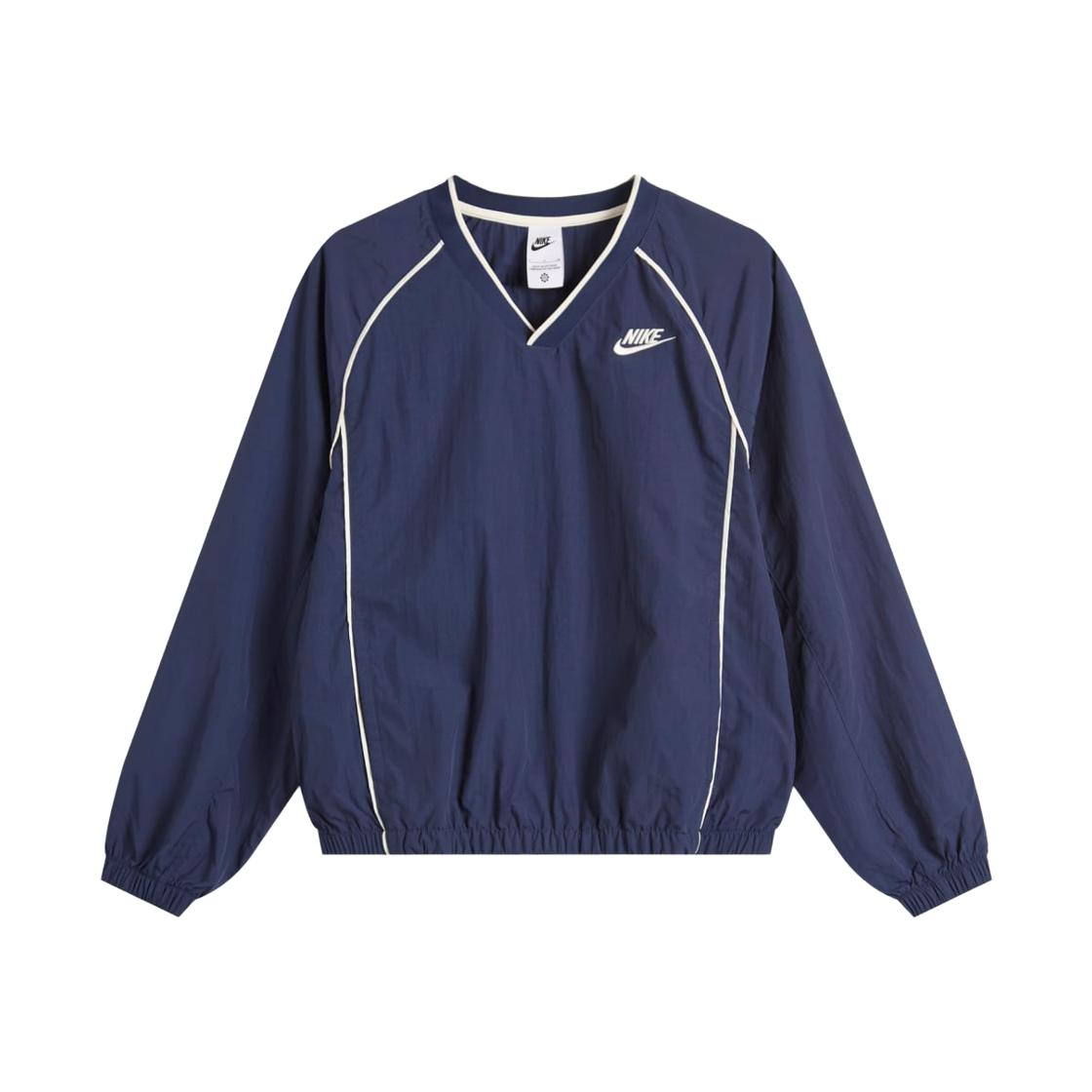 (W) 나이키 NSW 윈드러너 풀오버 탑 미드나잇 네이비 세일 - 아시아((W) Nike NSW Windrunner Pullover Top Midnight Navy Sail - Asia) - 1