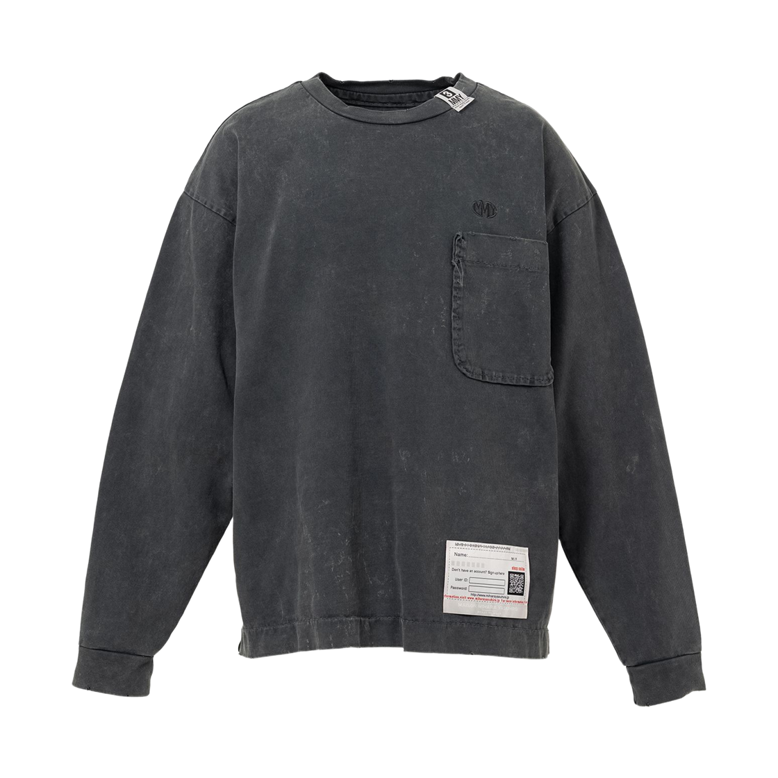 메종 미하라 야스히로 아마추어 순 라이크 롱슬리브 티셔츠 블랙(Maison Mihara Yasuhiro Amateur Sewn Like Long Sleeve T-Shirt Black) - 1