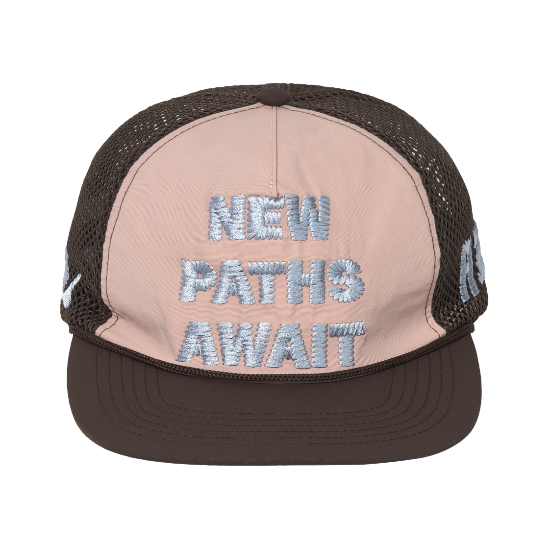 알렉스 조노 x 우즈 뉴 패스 어웨이트 트러커 햇 베이지(Alex Zono x Woodz New Paths Await Trucker Hat Beige)
