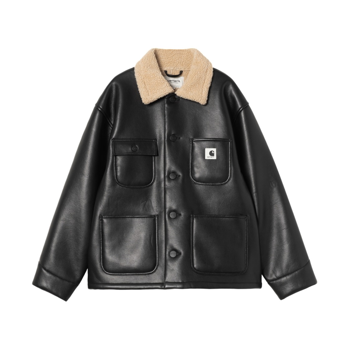 I035975-1LM-XX (W) Carhartt WIP Shepton OG Michigan Coat Black Natural