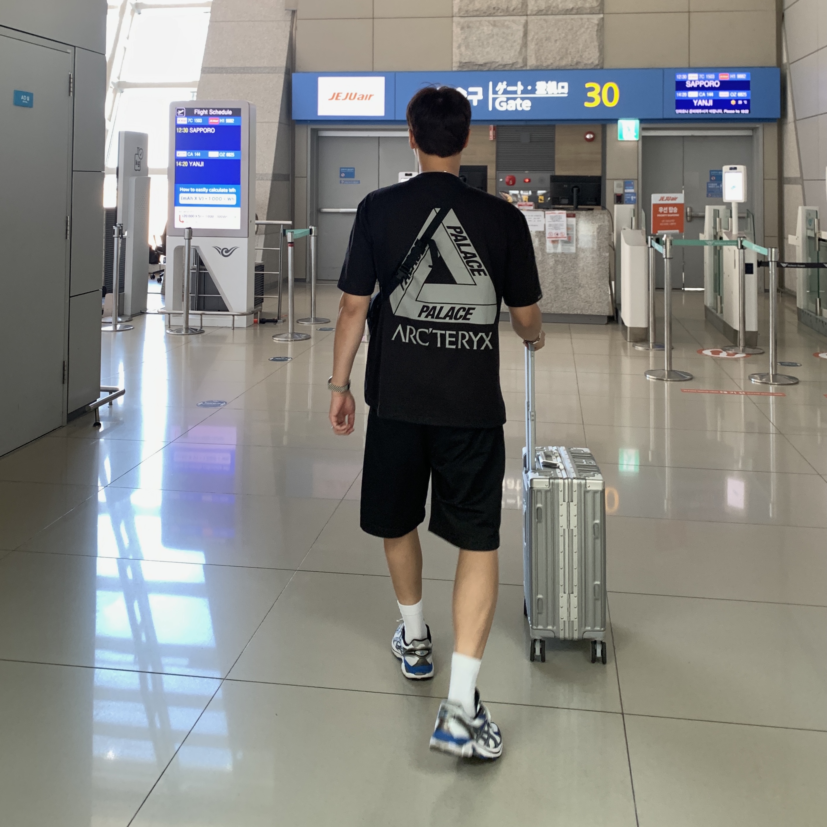 Palace x Arc'teryx T-Shirt Black - 20FW 착용 스타일
