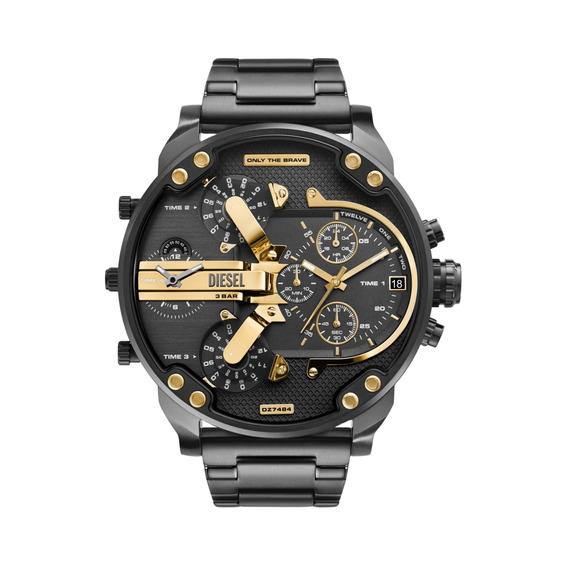DZ7484 Diesel Dz7484 Mr. Daddy Two-Tone 57mm Stainless Steel Dark Grey