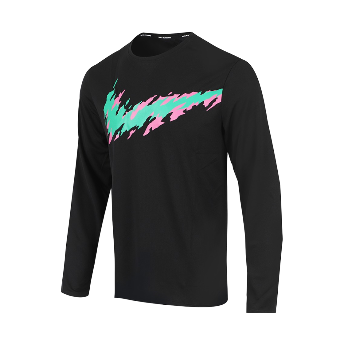 나이키 마일러 드라이핏 UV 롱슬리브 러닝 탑 블랙 - US/EU(Nike Miler Dri-Fit UV Long Sleeve Running Top Black - US/EU)