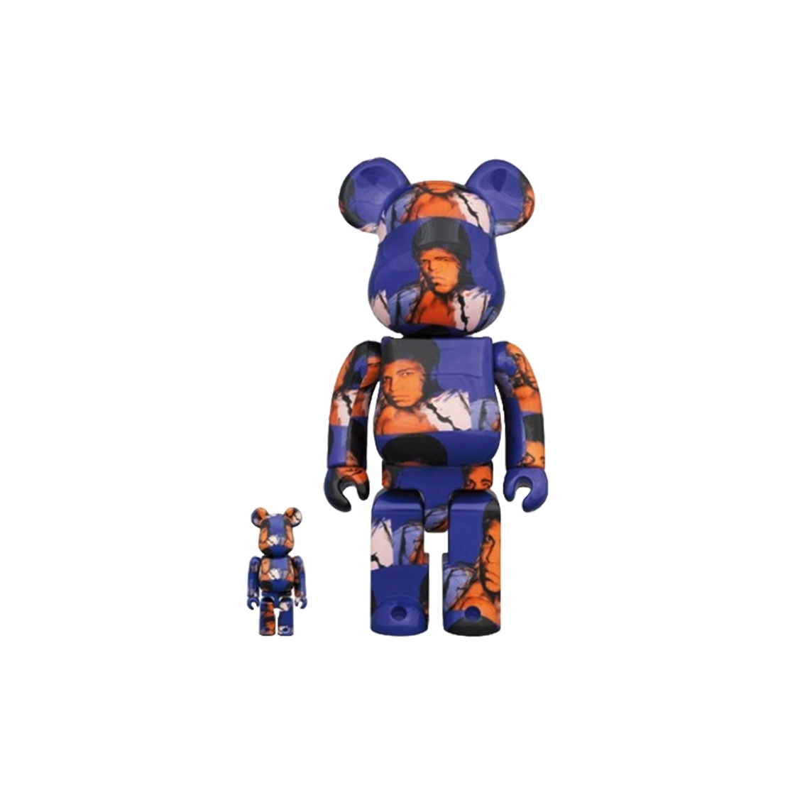 킨키로봇 400%+100%베어브릭 앤디워홀 무하마드 알리 (2102012)(KINKIROBOT 400%+100%Bearbrick Andy Warhol`s Muhammad Ali)