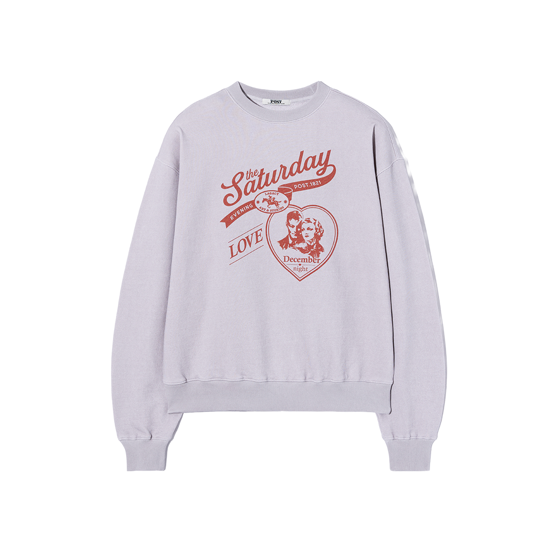 더 새터데이 이브닝 포스트 디셈버 나이트 그래픽 스웨트셔츠_라이트 그레이(The Saturday Evening Post December Night Graphic Sweat shirt_Light Gray)