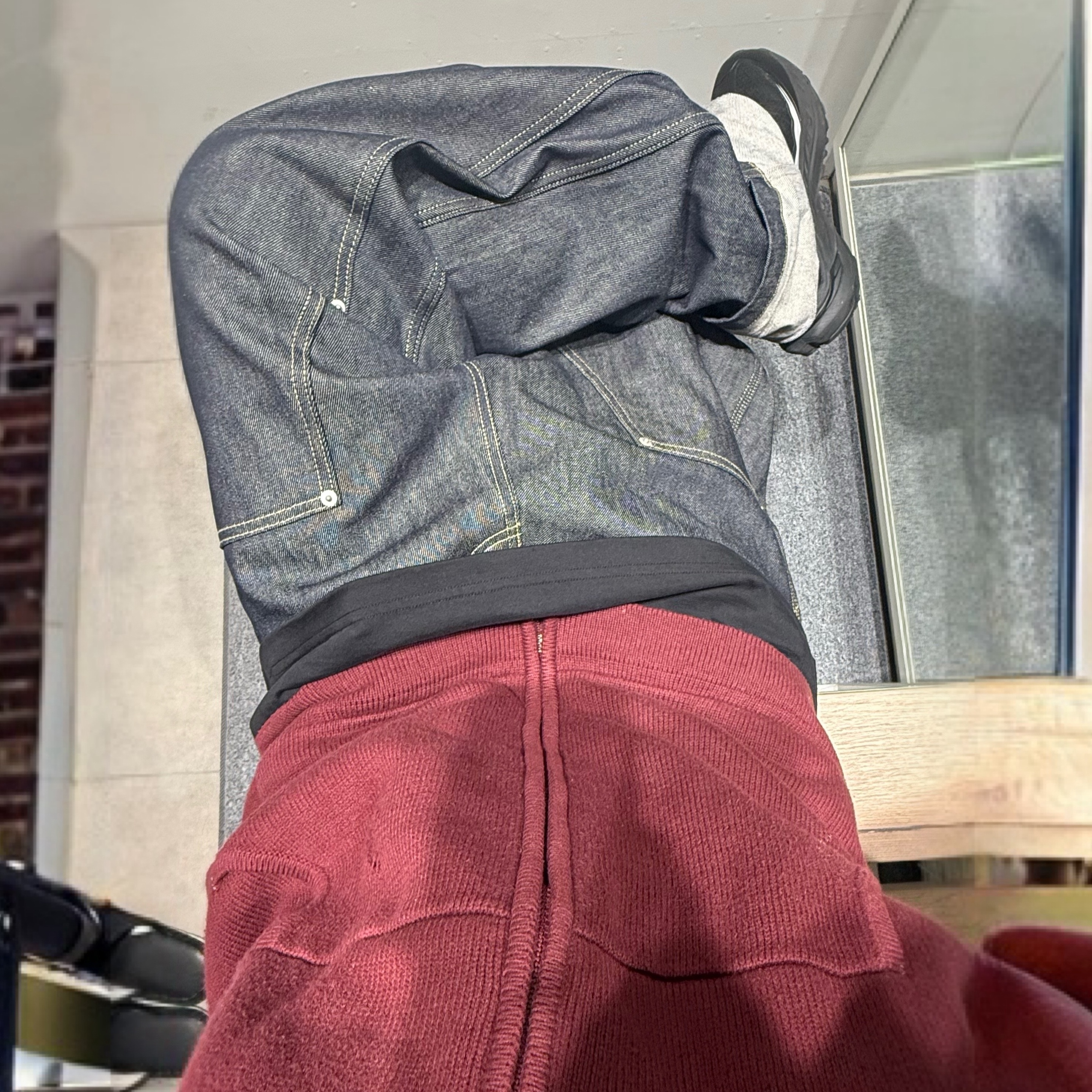 GRAILZ x KOIN SEOUL Carpenter Raw Denim Pants Indigo 착용 스타일 - 2