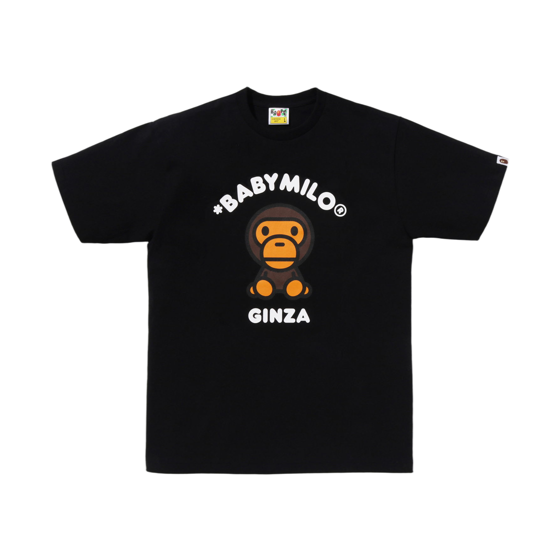베이프 베이비 마일로 티셔츠 #1 블랙 - 긴자 스토어 한정