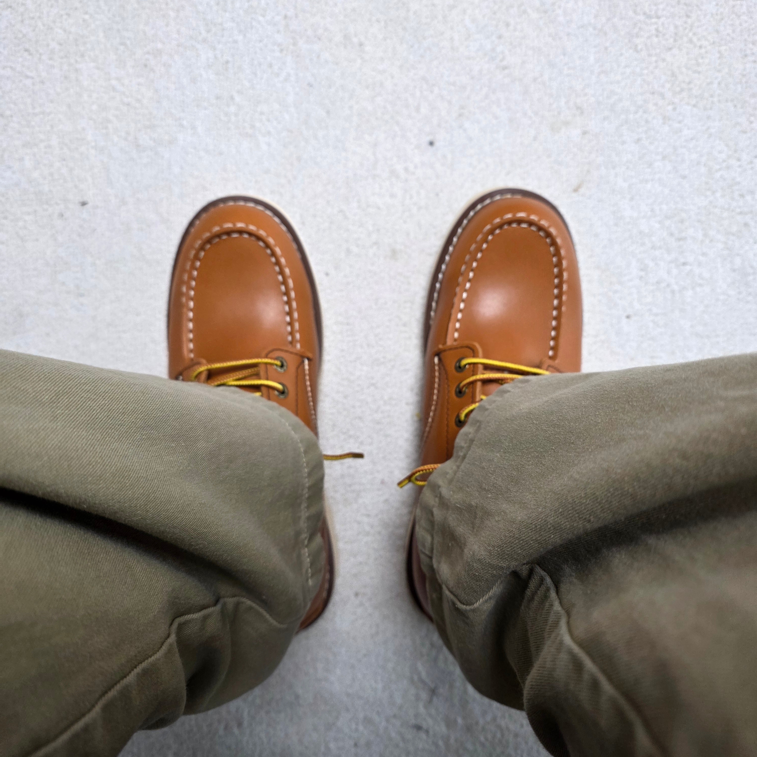 Red Wing 6 Inch Classic Moc Toe 875 Oro Legacy - D 착용 스타일