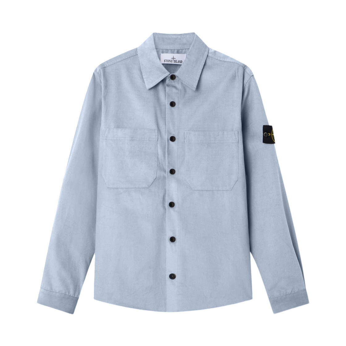L1S1512000-40S0144-V0024 Stone Island 1200040 Cotton Micro-Corduroy Regular Fit Overshirt with Pockets Avio Blue - 26SS