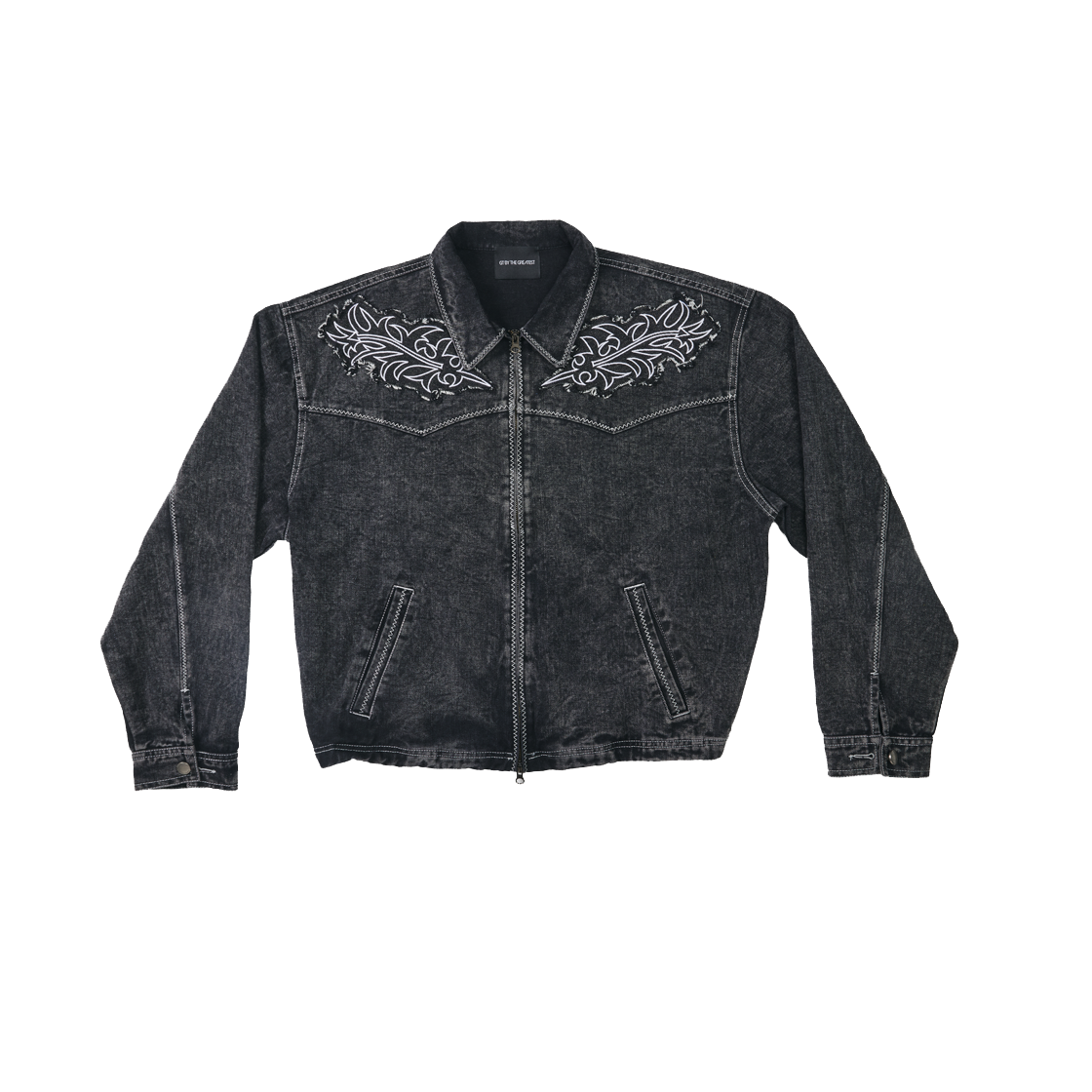 더그레이티스트 웨스턴 데님 자켓 블랙(THE GREATEST Western Denim Jacket Black)