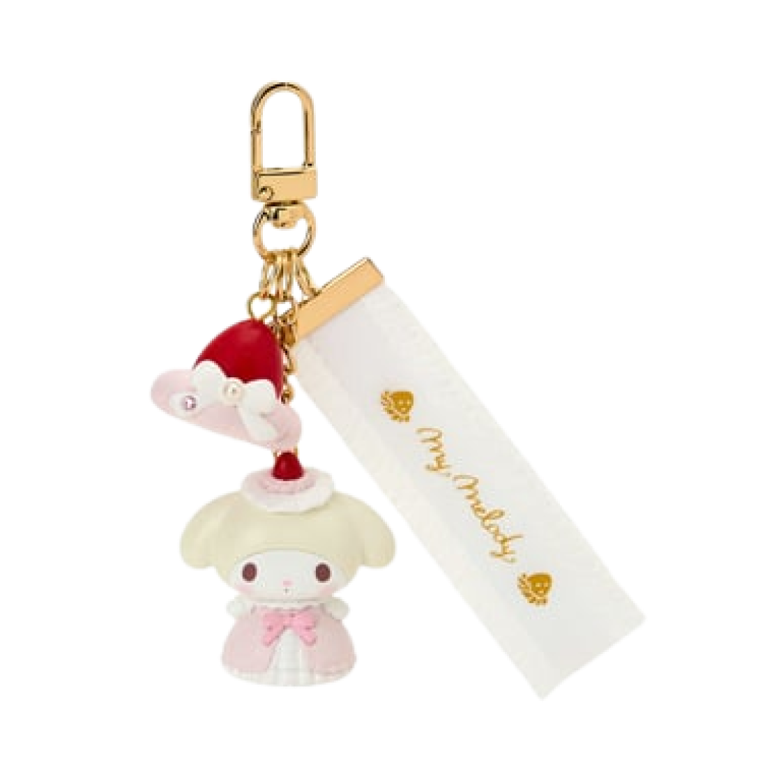 산리오 마이 멜로디 스트로베리 휩드 케이크 키체인(Sanrio My Melody Strawberry Whipped Cake Keychain) - 1