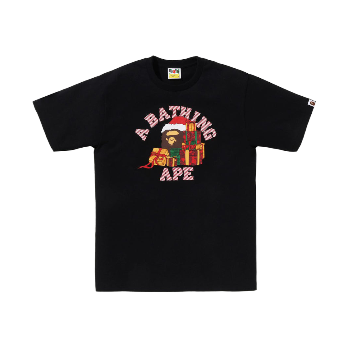 - BAPE Present Box College T-Shirt Black