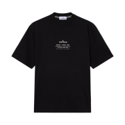 Stone Island 2100001 Organic Cotton Jersey Regular Fit T-Shirt with Stone Print Black - 26SS