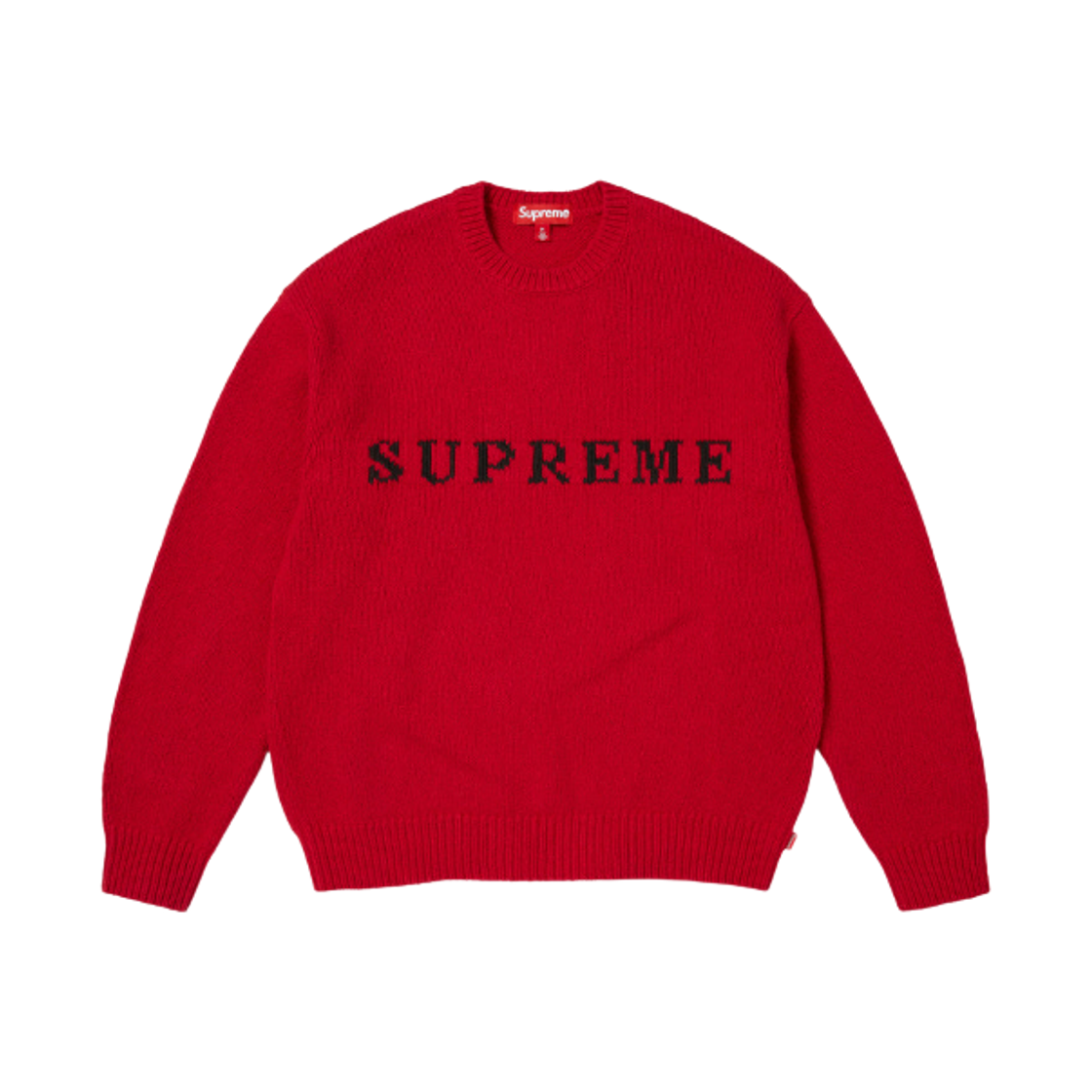 슈프림 콘트라스트 로고 스웨터 레드 - 25FW(Supreme Contrast Logo Sweater Red - 25FW) - 1
