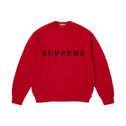 Supreme Contrast Logo Sweater Red - 25FW