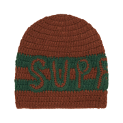 Supreme Crochet Logo Beanie Brown - 25FW