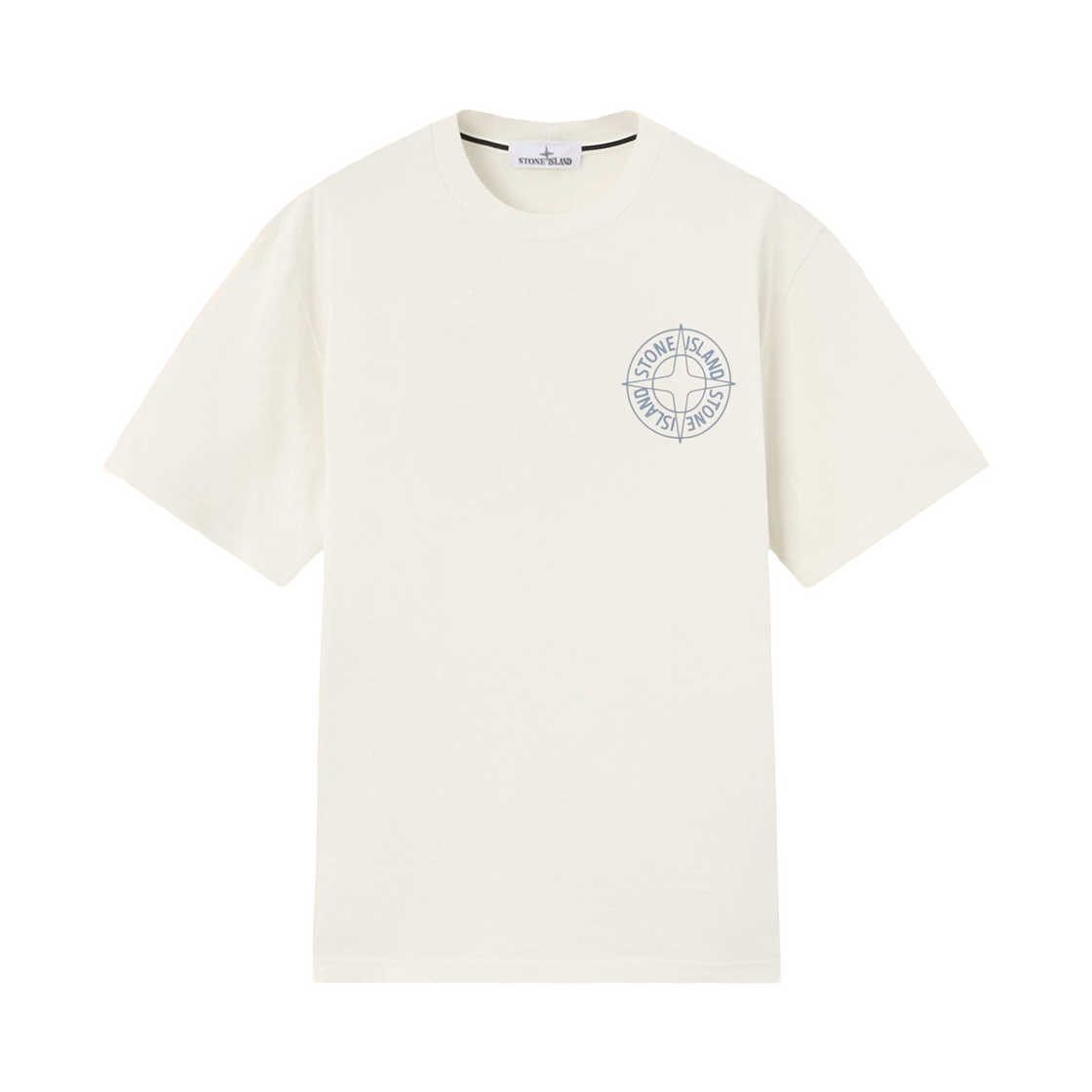 L1S1521000-01S0284-V0093 Stone Island 2100001 Organic Cotton Jersey Regular Fit T-Shirt with Outline Compass Print Ivory - 26SS