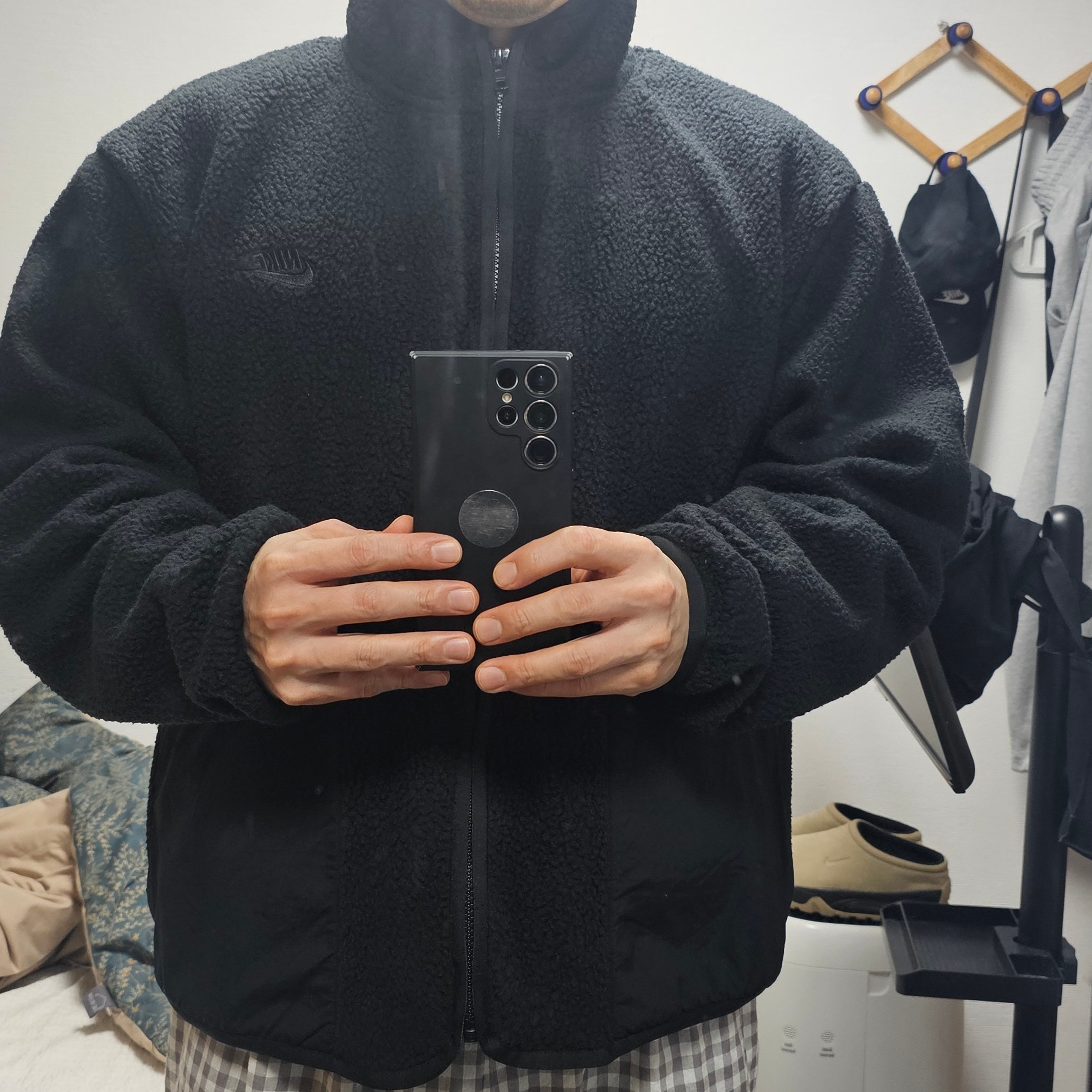 Nike Club Fleece Winterized Jacket Black - Asia 착용 스타일