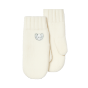 (Kids) Uniqlo x Kaws Heattech Souffle Yarn Knit Mittens Off White