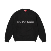 Supreme Contrast Logo Sweater Black - 25FW
