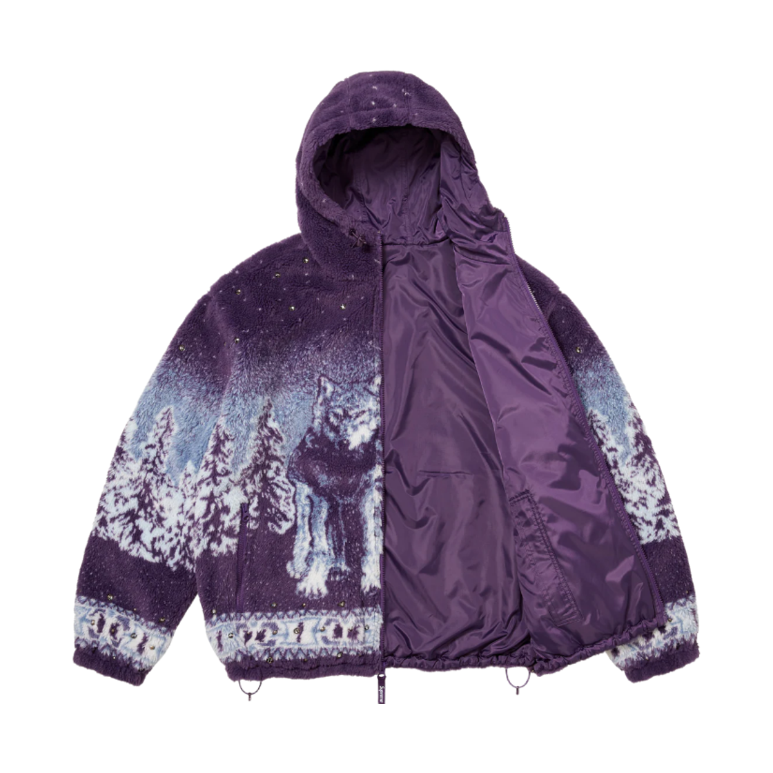 슈프림 x B.B. 사이먼 리버시블 후드 플리스 자켓 퍼플 - 25FW(Supreme x B.B. Simon Reversible Hooded Fleece Jacket Purple - 25FW) - 2