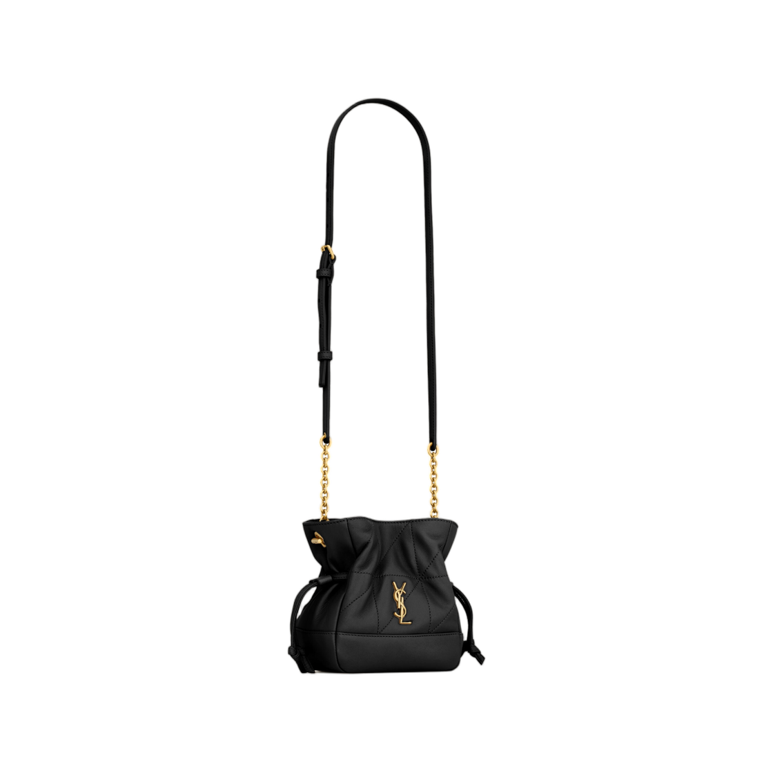 생로랑 제이미 미니 숄더 파우치 램스킨 블랙(Saint Laurent Jamie Mini Shoulder Pouch in Lambskin Black) - 2