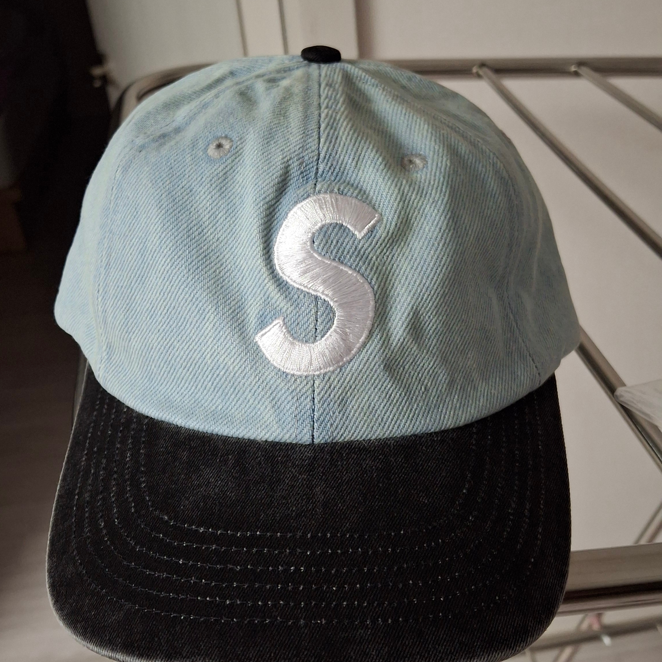 Supreme Pigment Coated 2-Tone S Logo 6-Panel Denim - 25FW 착용 스타일 - 2