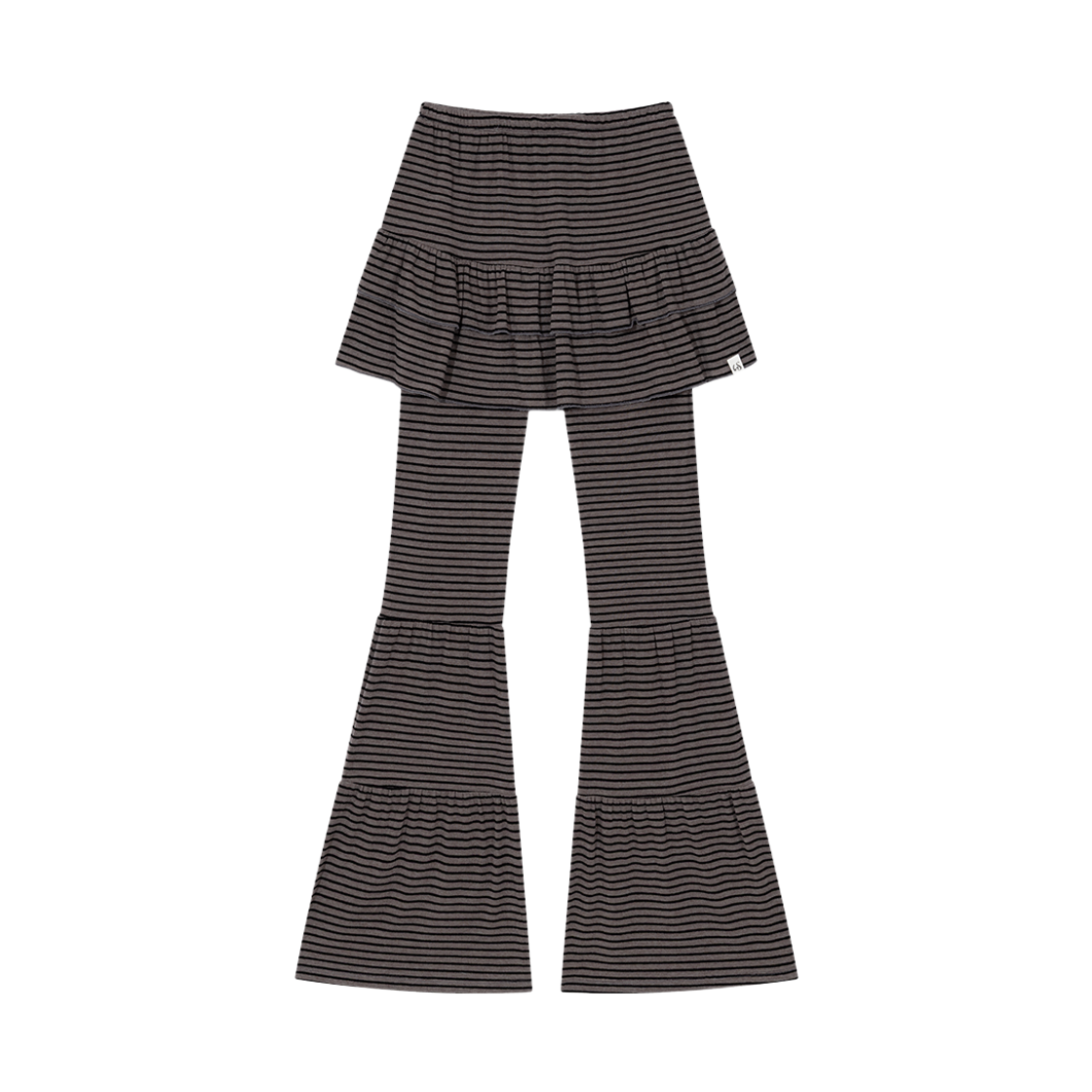 WTC014 UGLYSHADOW Cancan Stripe Skirt Pants Charcoal